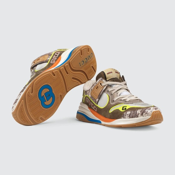 NWT Gucci Ultrapace Leather and Suede Sneaker - Picture 5 of 10